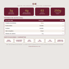 E4E Creatina CLONAPURE® | Next Generation Creatine