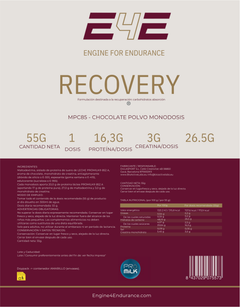 E4E Recovery Pro 3-en-1 | Proteína MPC85 + Creatina + Hidratos | Monodosis 55