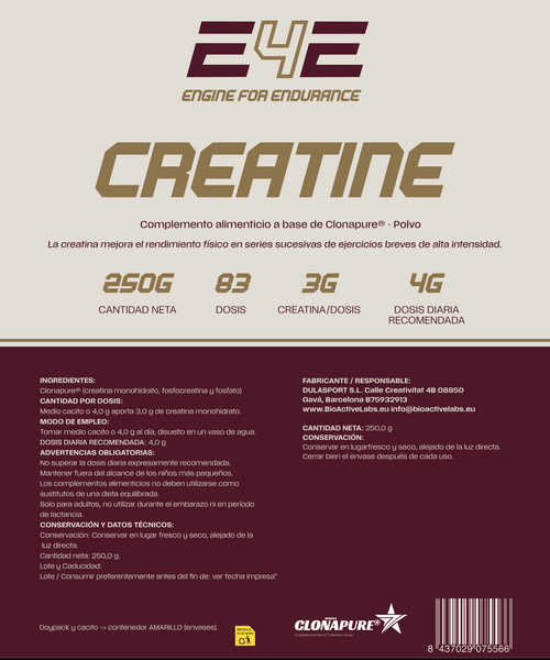 E4E Creatina CLONAPURE® | Next Generation Creatine